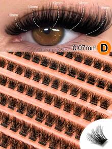 120 Clusters Individual Cluster Lashes DIY Lash Extension Crossed Wispy Soft Daily Cluster Lashes Thin Band Natural False Eyelashes - CC - View 1