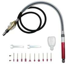 17-Piece Air Micro Die Grinder Kit – 54,000 RPM High-Speed 1/8" Air Grinder For Precision Grinding, Lightweight & Compact Design - Blue - View 7