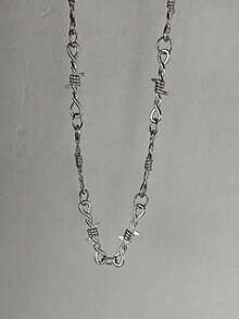 1 pieza Cadena de metal con espinas de estilo punk, cadena de jeans de moda multicapa adecuada para uso diario - Plateado - Ver 4