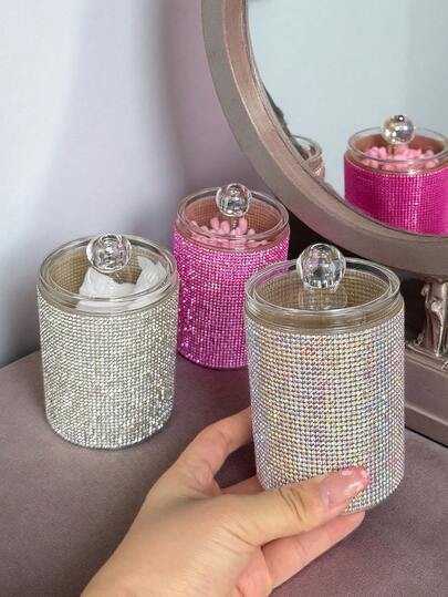 Caja de almacenamiento de plástico transparente con tapa de bambú 2 en 1, organizador de maquillaje de escritorio con doble orificio redondo, caja de almacenamiento de cosméticos transparente con compartimentos duales - Caja de almacenamiento de tocador moderno con tapa, organizador de tocador de baño, adecuado para brochas de maquillaje, lápices labiales, herramientas de belleza, regalos para mujeres, regalos de Navidad, ideas de regalo para mujeres, decoración de habitación