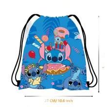 Stitch Backpack Set - Gift Bag With Cartoon Pattern, Birthday Gift/School Supplies Storage/Sports Equipment/Toy Organizer