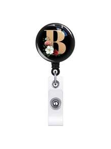 1pc Retractable ID Badge Reel With Clip, Rotating Clasp Fit For A-Z ID Cards, Suitable For Nurses, Doctors, Office Use, Back To School Identification, Meaningful Gift For Halloween, Christmas, Valentine's Day, New Year For Friends, Colleagues, Teachers, Elders - Multicolor - View 9