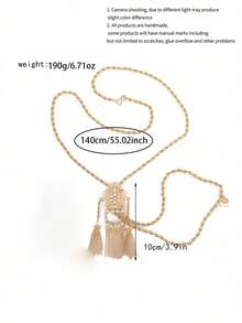 1 件阿尔及利亚风格水钻镶嵌吊坠项链，奢华宫廷风格时尚女士珠宝，适合新娘婚礼派对配饰