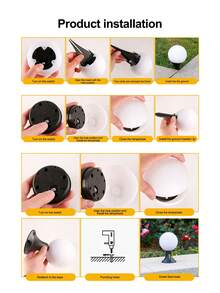 4pcs Solar Powered Globe Pathway Lights, Warm Ambiance Lighting For Garden, Patio, Walkway Decor, No Electricity Needed