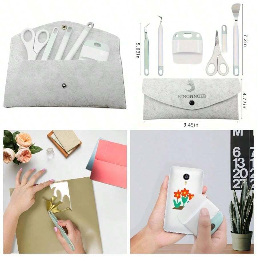 BasicTool Set/Precision Vinyl Kit Weeding Vinyl - Kit de 5 piezas de vinilo para manualidades - Ver 1