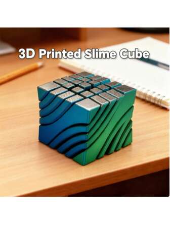 1pc 3d Pressure-Relieving Printed Slime Shuttle Square Deformation Suitable For Office Workers. Small Pressure-Relieving , 5cm Pvc Bag
