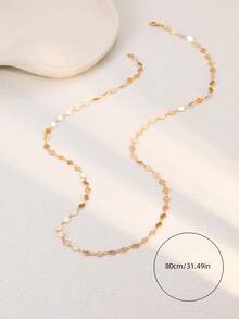 1pc Fashionable Minimalist Geometric Rhombus Luxurious High-End Elegant Sophisticated Creative Versatile Y-Shaped Adjustable Necklace, Suitable For Women For Parties, Romantic Vacations, Dates With Friends, Fashion Shows, Bars, Travels, Daily Office Commute, Vacations, Dancing, Beach Wear - Gold - View 5