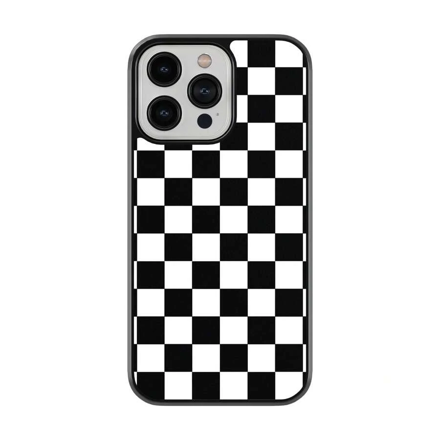 Funda para Celular todos Cuadros Ajedrez Negro Blanco Ska - Negro - Ver 1