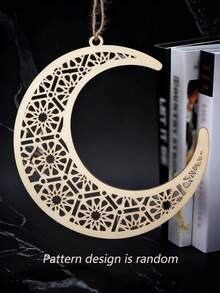 斋月木质墙饰 - 激光切割月亮和星星，带流苏，家居装饰，带流苏的悬挂饰品，适用于客厅、卧室、墙面、室内装饰、节日装饰 - 彩色 - 查看 13