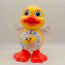 Juguete de bebé Pato de dibujos animados que canta y baila, juguete de música y luces eléctricas para niños, juguete educativo para bebés, juguete de música de teléfono para bebés, juguete de aprendizaje temprano para bebés, juguete interactivo de pato amarillo con sonido y luz, juguete de simulación multifuncional de juego de aprendizaje - Multicolor - Ver 6