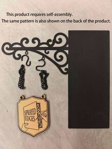 1件装 YOPPIX 书角酒馆标志牌 - 中世纪风格书架装饰，带悬挂支架，趣味书籍类型分隔牌，适用于家庭图书馆、书架整理和阅读角装饰