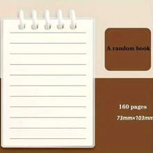 4 Random Colors, 1 Portable A7 Pocket Notebook, 160 Pages | Flip-Style Mini Diary Notebook, Suitable For Classroom, English Vocabulary, Accounting, And Planning Office & Study Supplies