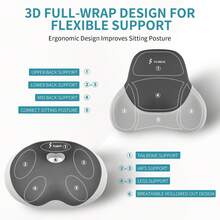 FLORICH Seat Cushion Lumbar Support Pillow For Office Chair, Car Lower Back Support, Ergonomic Desk Chair Pillow For Butt And Back Support Of Memory Foam Seat Pad(Grey) - 深灰色 - 查看 6