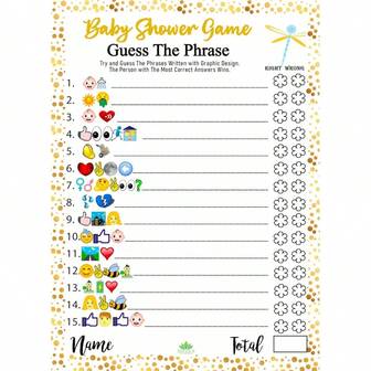 62张/31张婴儿派对游戏卡，婴儿派对猜词游戏，短语和预测卡，正反面印刷，包含男女通用主题，适合迎婴派对、性别揭晓派对等场合