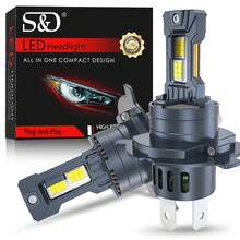 S&D H4 Led Canbus Lights 1:1 Mini Size Car Headlight With Fan 60000LM Super Bright Wireless Turbo Fog Bulb 6000K Automobile Lamp - H4 - View 1