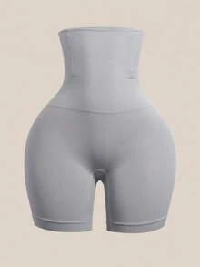 1件装高腰收腹短裤塑身裤收腹提臀塑形内裤女士平腹提臀提臀内裤无痕塑形内衣女士塑形内裤 - 灰色 - 查看 9