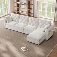 Sofas & Couches - Beige + Velvet + 4 Seat - 查看 11