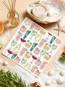 60/20/1 Pack 10*10 Inch Disposable Party Napkins - Birthday Dining Supplies - Cocktail Napkins - Restaurant & Kitchen Essentials - Home Use - Valentine's Day - Birthday Party Decor - Wedding Decor - Multicolor - View 4