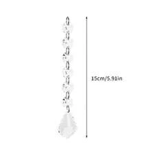 YQQ 10 Piezas Colgante de Acrílico 15 cm Cadena Acrílico Transparente en Forma de Follaje Hebras Guirnalda para Decoración Árbol Navidad Lámparas de Araña Partido Bodas1234 - como en la foto - Ver 2