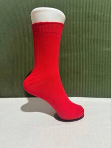 A Pair Of Red 3D Lantern Children's Socks For Boys And Girls, Featuring A Warm, Windproof, And Festive Style Suitable For Daily Wear In Autumn And Winter, As Well As New Year And Spring Festival Outfits. Perfect As A Gift For Kids - Red - View 5