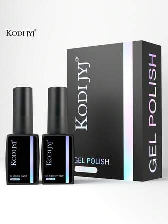  KODI JYJ 橡胶底胶指甲油 12ml 免擦拭面胶 高光泽 持久 Gellac 新配方指甲底胶和面胶