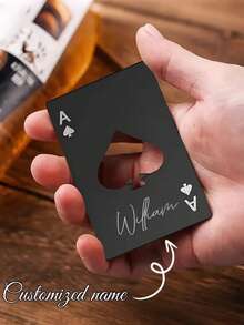 Abridor de botellas personalizado as de picas: regalo de póker de acero inoxidable - Multicolor - Ver 1