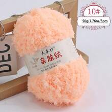 3 Balls X 50g/1.76oz Coral Velvet Knitted Blend Yarn For DIY Hand Knitting Scarf, Baby Blanket, Tote Bag - 50g/3 Pieces - View 35