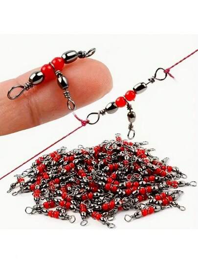 20 piezas Conectores giratorios para pesca - Conector tipo T para pesca en el mar, equipo de pesca duradero