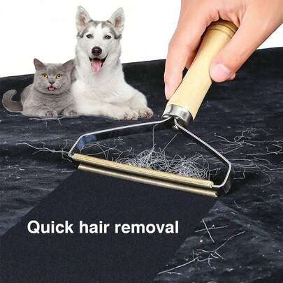 1/3/5 dụng cụ loại bỏ xơ vải cầm tay - Máy cạo vải hai mặt, thích hợp cho áo len, áo khoác và lông thú cưng | Tay cầm bằng gỗ bền | Dùng cho ghế sofa, phòng ngủ, phòng khách, ô tô và quần áo
