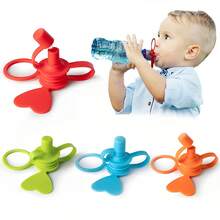 1 Piece Baby Bottle Top Spout,No Spill Silicone Baby Water Bottles Cap Adapter Replacement For Toddlers Kids,Protect Kids Mouth - Multicolor - View 1