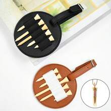 1pc Golf Spike Pouch, Outdoor Leather Golf Spike Storage Bag, Portable Golf Spike Holder - Ideal Gift For Golfers, Waist Hanging Storage Bag - Multicolor - View 8