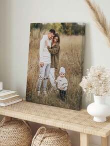 1pc Customized Canvas Art, Frameless Poster, Indoor Framed Canvas Art, Family Gift, Valentine's Day Decor, Valentine's Day Souvenir, Suitable For New Year Gift, Wedding, Birthday, Valentine's Day, Mother's Day, Father's Day, Party, Anniversary, Room Decor, Home Decor, Customizable, Personalized, Ideal Gift For Him/Her, Boyfriend, Girlfriend, Family, Mom, Dad, Couple, Friends, Pets - Multicolor - View 4