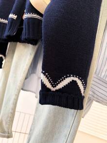 JIANHU Cozy Zip-Up Knit Cardigan For Fall/Winter, Featuring Festive Nordic-Inspired Pattern With Heart & Bow Details, Ideal For Casual Layering And Holiday Gatherings, Stylish Yet Comfortable For Your Everyday Look.