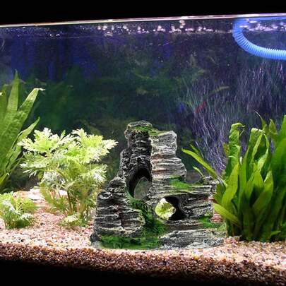 1PC,Aquarium Decorations Aquarium Decorative Rocks Landscape Decorative Stones For Aquariums Cave Miniature Terrain Scenery Reptile Decorations For Aquariums Small, Medium, And Large Aquarium Rock Decorations Hiding Cave Decorations For Betta Fish And Cichlids