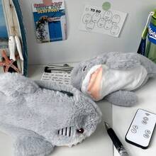 Large-Capacity Cartoon Shark Stationery And Pencil Case, Cute Doll Student School Supplies Stationery Storage Bag, Essential Supplies For The Beginning Of School, Creative Student Holiday Gifts - Hộp bút chì hình cá mập - Xem 4