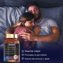 MVPCARE Complejo De Magnesio 1500mg 12 En 1 Suplemento De Magnesio Con Glicinato Citrato Malato Óxido Taurato Aspartato,relajación, Músculo, Apoyo Al Corazón, 120 Cápsulas - Dos botellas - Ver 3