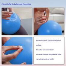 2pcs Pelota Pilates Incluye Pelota Yoga de 65cm y Pilates Ball de 25cm, Pelota para Embarazadas Antideslizante y Antichoque, Pelotas para Ejercicio chica Antipinchazos para Deportes, Fitness - Azul - Ver 9