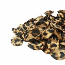100片人造豹纹玫瑰花瓣，浪漫手工花，适用于婚礼派对、房间装饰、家居装饰、生日装饰、餐桌装饰、卧室装饰、浴室装饰、情人节礼物、毕业装饰等。 - 豹紋 - 查看 4