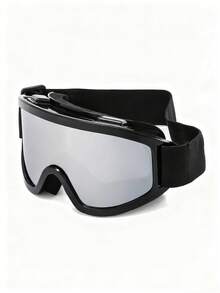 Kính trượt tuyết unisex có tròng, chống gió và bảo vệ, kính thể thao ngoài trời nhiều màu sắc, thích hợp làm quà tặng cho bạn gái/bạn bè, chồng/vợ. - Bạc - Xem 3