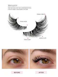 10 Pairs Half Lashes Clear Band Eyelashes Cat Eye False Eyelashes Short Soft 3d Faux Mink Eyelashes Soft Natural Makeup - Black - View 4