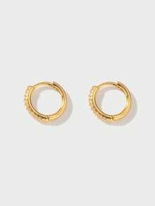 Conjunto de 6 brincos elegantes em cobre banhado a ouro 18K com pingentes de borboleta em zircônia artificial, perfeitos para uso diário e como presente para amigas em datas comemorativas e aniversários. - Ouro amarelo - Ver 10