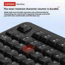 Lenovo KM101 Keyboard And Mouse Combo: Wired Mouse, Ergonomic Flat Keycaps, Silkscreened Characters That Won't Wear Off Over Time, USB Plug And Play, Suitable For Students, Offices, And Home Use. - Black - View 4