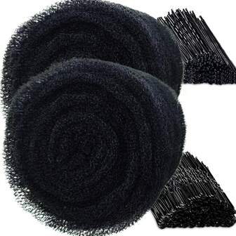 Hårsvamp för uppsättning, hårfyllnad, hårmunkar för uppsättning, volymverktyg för hårknölar, hårvaddering, mörkbrunt enfärgat nylonhårtillbehörsverktyg, lämplig för alla årstider, hårverktygskit, hårstylingkit