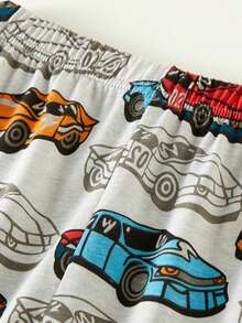 Kids' Cotton Pajamas Set With Cars Pattern, Soft Sleepwear For Boys Age 1-8 Years Old All-Season Long Sleeve PJS For Play & Sleep - 淺灰色 - 查看 7