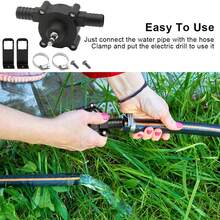 Electric Drill Pump For Water Gasoline Oil Diesels Fluid Transfer Pump Mini Hand Self-Priming Quick Pumping Speed - Black - View 2
