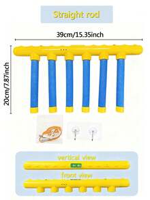 1 pièce Jouet d'entraînement à la coordination main-œil - Jeu de puzzle boostant la vitesse de réflexe, jouet actif d'intérieur pour la concentration, avec poignée de préhension, en plastique durable, vitesse de chute réglable, pour le développement des compétences, les fêtes, les cadeaux d'anniversaire/Noël/Nouvel An, jaune/bleu