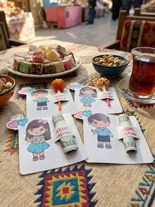 20pcs/Set Eid Mubarak Money Envelopes + Candy Holder Cards, Eid Greeting Cards, Eid Envelopes, Eid Cash Envelopes, Eid Gifts - Multicolor - View 7