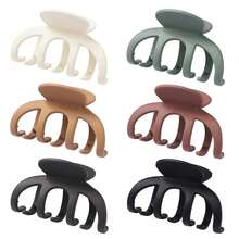 Hair Clips For Women 3.5 Inch Medium Hair Claw Clips For Thin Thick Hair Matte Banana Jaw Clips Hair Accessories For Women (Brown) - 基本的 - 查看 8