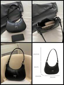 [US-Based Shipping],Solid Color Retro Simple Bow Decoration  Shoulder Bag, Suitable For Shopping, Wallets, Young Women, College Students, Newcomers, White-Collar Workers,They Are Very Suitable For Offices, Universities, Work, Business, Commuting, Outdoor Activities, Travel, And Outings, Fashionable Bow Purse For Women Christmas Gifts,Newcomers,And Outings, Newcomers , And Outings,Women's Fall Clothing Winter Clothing Christmas Gift Fall Autumn Velvet Furry Party Fuzzy Plush Thanksgiving Festival Cyber Monday Holiday Knitted Winter Valentine' S Day Gift Christmas Women Crossbody,Purse,Purses,Bags,Bag,Wallet,Purses And Bags Women,Makeup Bag,Travel Essential,Stocking Stuffers,Bags For Women,Gifts For Women,Ote Bag,Travel,Gifts,,Black Purse,Carteras Para Mujer,Wallets For Women,,Stitch,Backpack,Crossbody Bags For Women,Handbags For Women,Gifts For Men,Bolsos Para Mujer,Carteras,Bag Charms,Personalized Gifts,Keychain,Stocking Stuffers For Women,Wicked - Nhiều màu - Xem 8