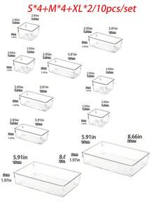1pc Clear Drawer Makeup Organizer Box With Dividers, Cosmetic Storage Holder For Vanity Table, Perfume Organizer, Lipstick & Eyebrow Pencil Case,For Holiday Beach, Bathroom Collection, Bedroom Collection, Large Capacity - Polka Dot Transparent - View 24